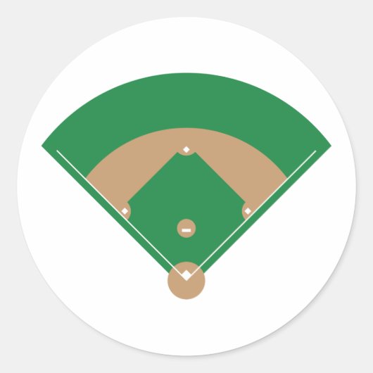 Baseball Field Ronde Sticker (Voorkant)