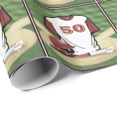 Baseball Field - Speciaal Jersey Number of de leef Cadeaupapier (Rol Hoek)