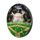 Baseball Field Sterrennachten Dartbord (Voorkant Rechts)