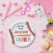 Baseball First 1st Birthday Paper Borden Papieren Bordje (Feest)