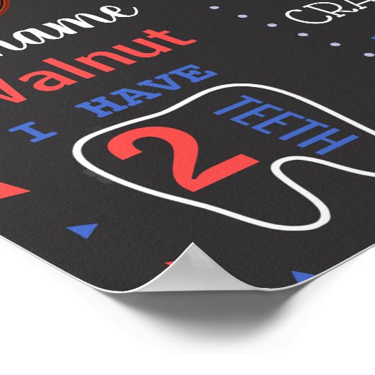 Baseball First Birthday-alkbordbord Poster (Hoek)