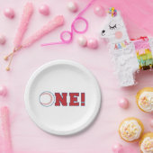Baseball First Birthday Paper Borden Papieren Bordje (Feest)