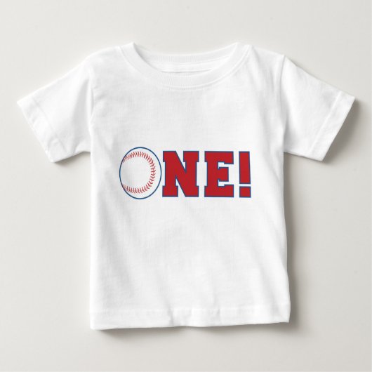 Baseball First Birthday T-shirt (Voorkant)