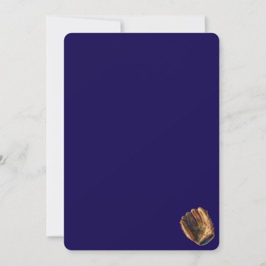 Baseball First Year Down 1st Birthday  Kaart (Achterkant)