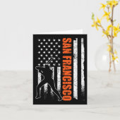 Baseball Flag Verenigde Staten Patriottisch Kaart (Gele Bloem)