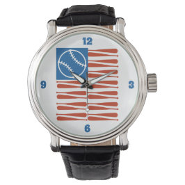 Baseball Flag Watch Horloge