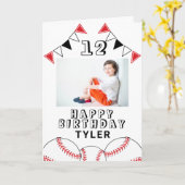 Baseball Flags Sport Kinder Foto van Birthday Auto Kaart (Gele Bloem)