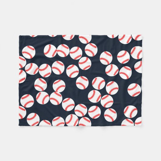 Baseball Fleece Blanket Deken (Voorkant (Horizontaal))