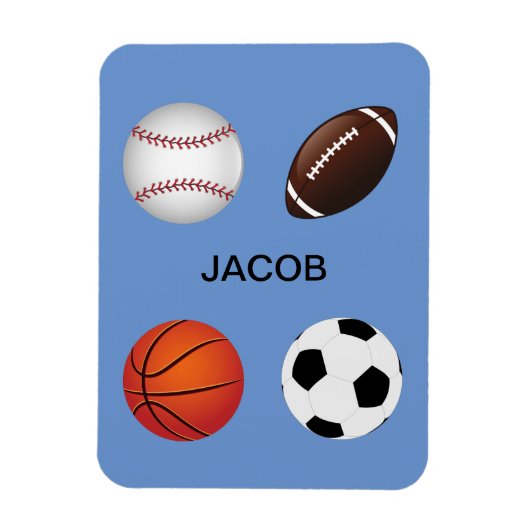 Baseball-, Football-, sport- en honkbalsport Magneet (Verticaal)