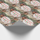 Baseball for Christmas with name for kids   Cadeaupapier (Hoek)