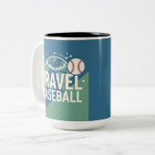 Baseball for fan tweekleurige koffiemok (Voorkant links)