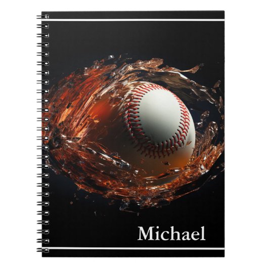 Baseball-foto Notitieboek (Voorkant)