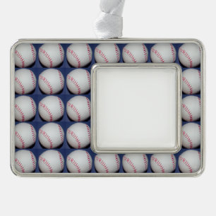 Baseball-foto Verzilverd Omlijst Ornament