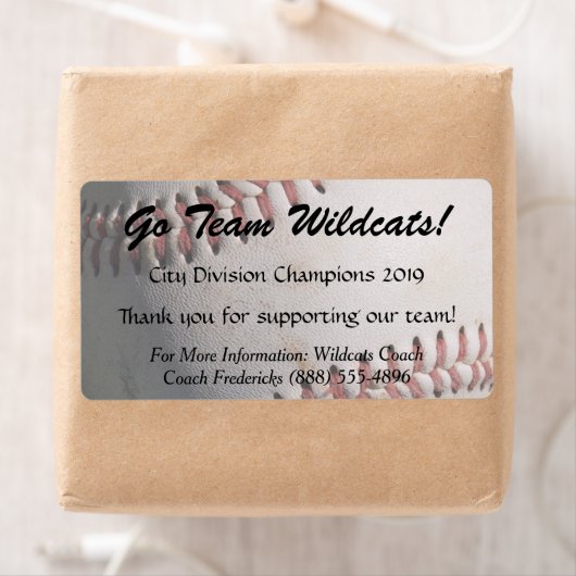 Baseball Fundraiser Flessenlabels Etiket (Insitu)