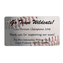 Baseball Fundraiser Flessenlabels Etiket