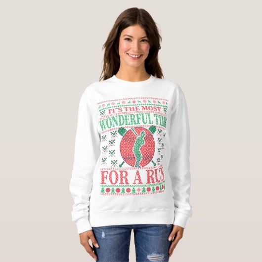  BASEBALL FUNNY CHRISTMAS QUOTES UGLY SWEATER (Voorkant volledig)