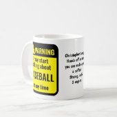 Baseball Funny Personalized Koffiemok (Voorkant links)