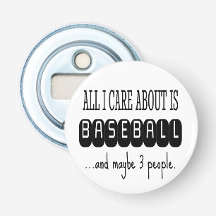 Baseball Funny Sarcastic Trendy Button Flesopener