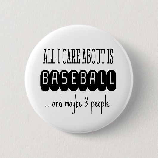 Baseball Funny Sarcastic Trendy Ronde Button 5,7 Cm (Voorkant)