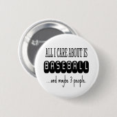 Baseball Funny Sarcastic Trendy Ronde Button 5,7 Cm (Voorkant /achterkant)