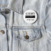 Baseball Funny Sarcastic Trendy Ronde Button 5,7 Cm (In situ)