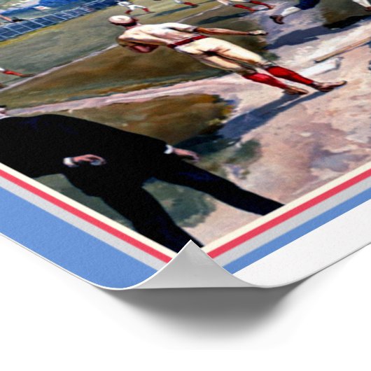 Baseball Game 1800 Louis Prang & Co. Art copy Poster (Hoek)