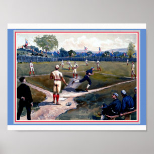 Baseball Game 1800 Louis Prang & Co. Art copy Poster