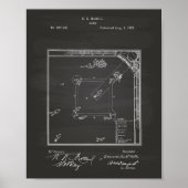 Baseball Game 1887 Patent Art Chalkboard Poster (Voorkant)
