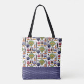 Baseball Game Apparatuur & Objecten Patroon Canvas Tote Bag (Achterkant)