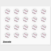 Baseball Game Ball Ronde Sticker (Vel)