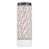 Baseball Game Bat Balls Sports Field Player NAME Thermosbeker (Achterkant)