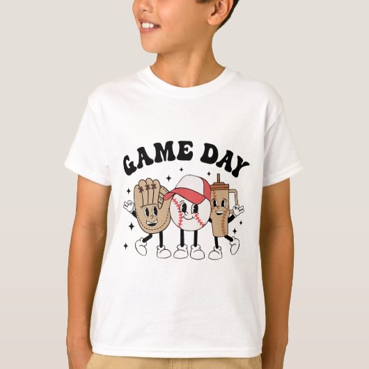 Baseball Game Dag Moederdag Vrouwen Mannen Ki T-shirt (Voorkant)