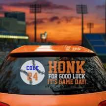 Baseball Game Day Back Window Cling voor SUV