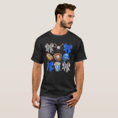 Baseball Game Day Blue Coquette Bow Baseball Mom M T-shirt (Voorkant volledig)