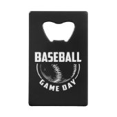 Baseball Game Day Creditkaart Flessenopener (Achterkant)