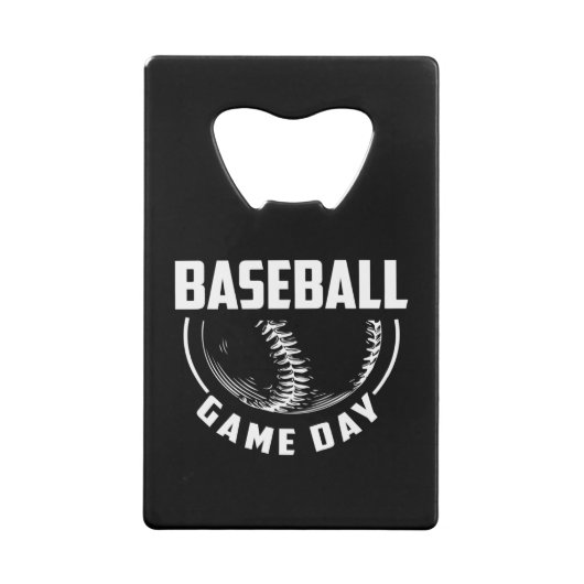 Baseball Game Day Creditkaart Flessenopener (Achterkant)