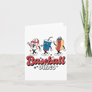 Baseball Game Day Retro Baseball Vibes Sport Fan _ Kaart