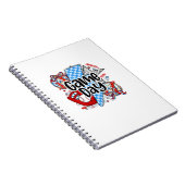 Baseball Game Day Retro Tis The Season Checkered Notitieboek (Rechterzijde)