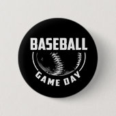 Baseball Game Day Ronde Button 5,7 Cm (Voorkant)