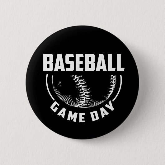 Baseball Game Day Ronde Button 5,7 Cm (Voorkant)