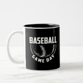 Baseball Game Day Tweekleurige Koffiemok (Links)