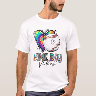 Baseball Game Day Vibes Baseball Mam Day Stropdas T-shirt
