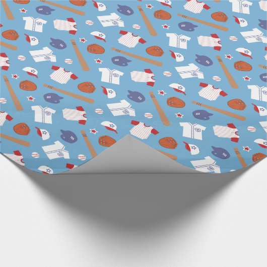 Baseball-garens met groot patroonpapier cadeaupapier (Hoek)