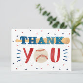 Baseball Geachte verjaardag Dank u wel kaarten (Staand voorkant)