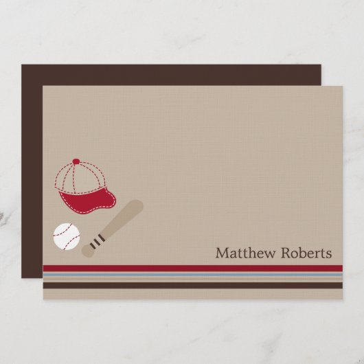 Baseball Gears Flat Hartelijk dank, briefkaarten (Voorkant / Achterkant)