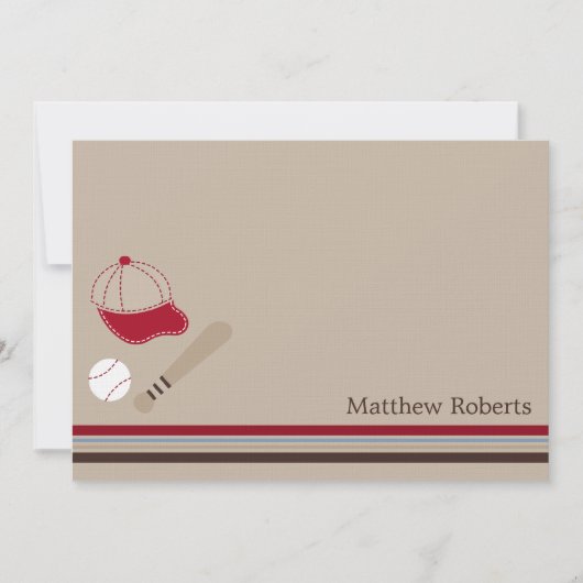 Baseball Gears Flat Hartelijk dank, briefkaarten (Voorkant)