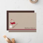 Baseball Gears Flat Hartelijk dank, briefkaarten (Voorkant / Achterkant in situ)