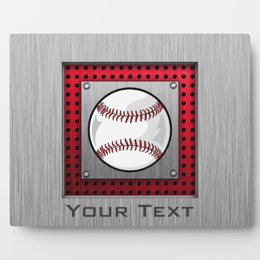 Baseball; geborgen aluminium fotoplaat (Voorkant)
