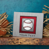 Baseball; geborgen aluminium fotoplaat (Zijkant)