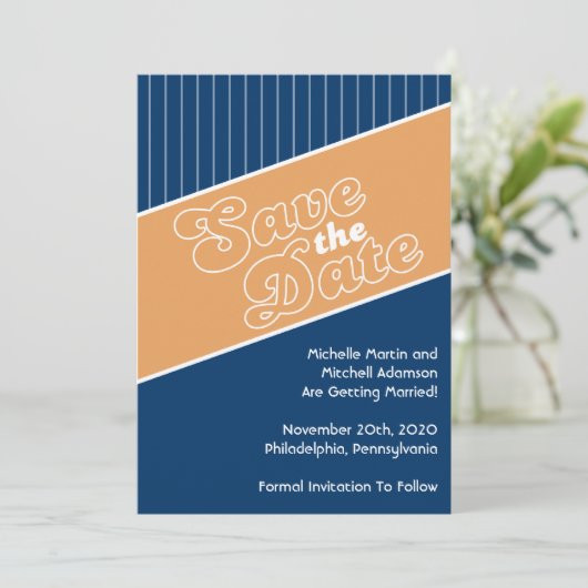 Baseball geïnspireerd om de datum op te slaan (Ora Kaart (Staand voorkant)